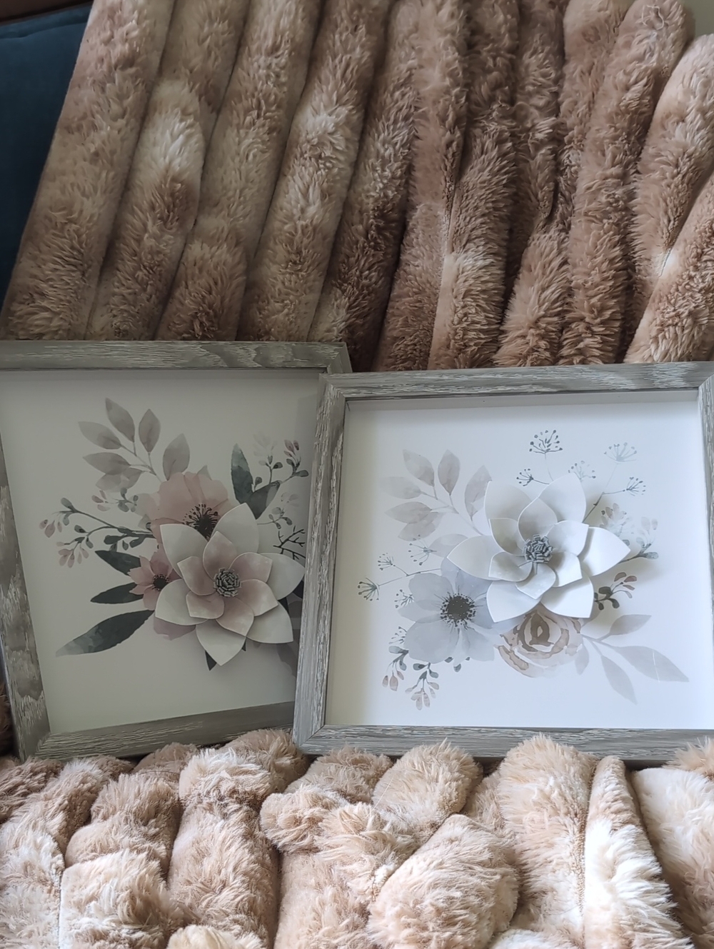 Framed Pink Floral 3D Wall Art Set Of 2 - Picture 12 of 12